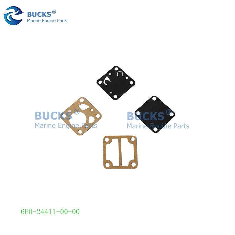 For Yamaha Outboard Motor 4HP-5HP Fuel Pump Repair Kit Gaskets 6E0-24471-00, 6E0-24411-00, 6E0-24435-00, 6E0-24434-00