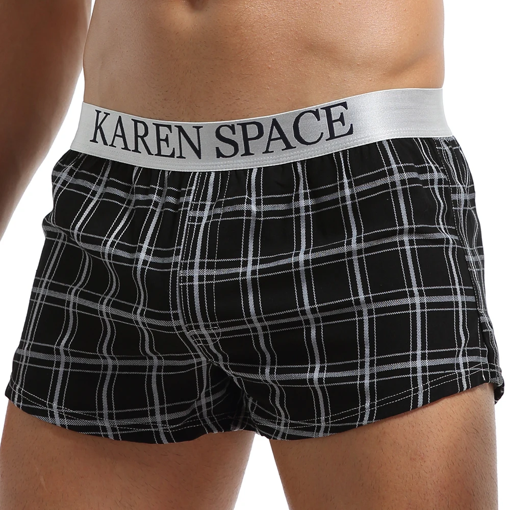 Modern Boxer Shorts Plaid Lounge Home Shorts Men Pajama Pants Pyjama Shorts Cotton Modal Breathable Comfortable Shorts Sleepwear