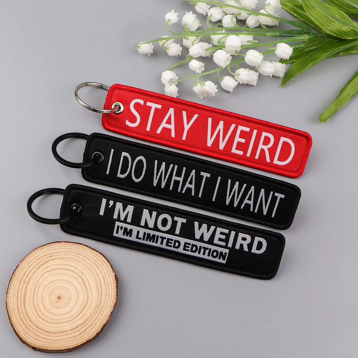 Вышитый брелок для ключей с цитатурой, брелок для багажа, брелок для авиационных брелоков для автомобиля, аксессуар с подвеской