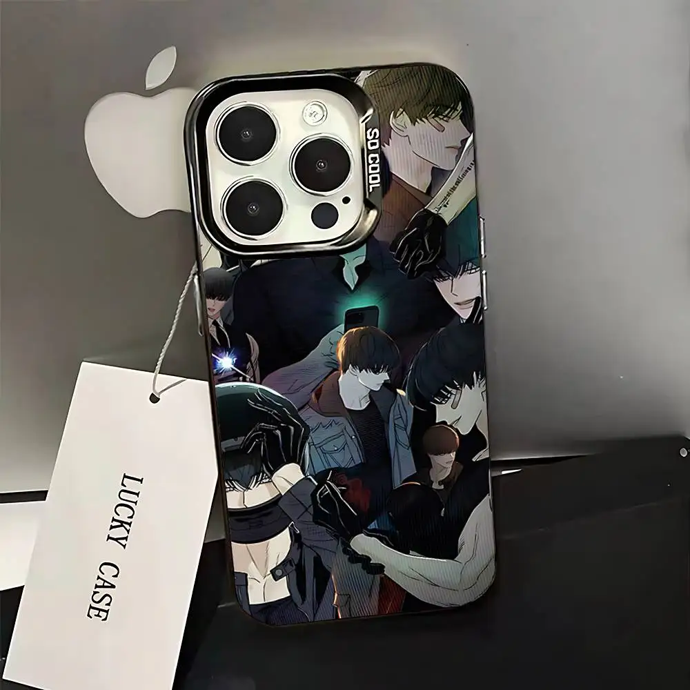 말린 꽃에 흘러내린 눈물 아이폰 16,15,14,13,12,11,Pro,XS,Max,Plus,Mini,SE용 블랙 캔디 무광 충격 방지 케이스