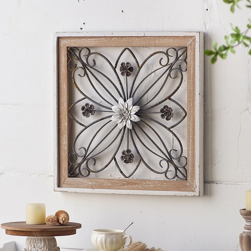 

Retro wrought iron wall pendant living room corridor entrance restaurant homestay atmosphere sofa background wall decoration mur