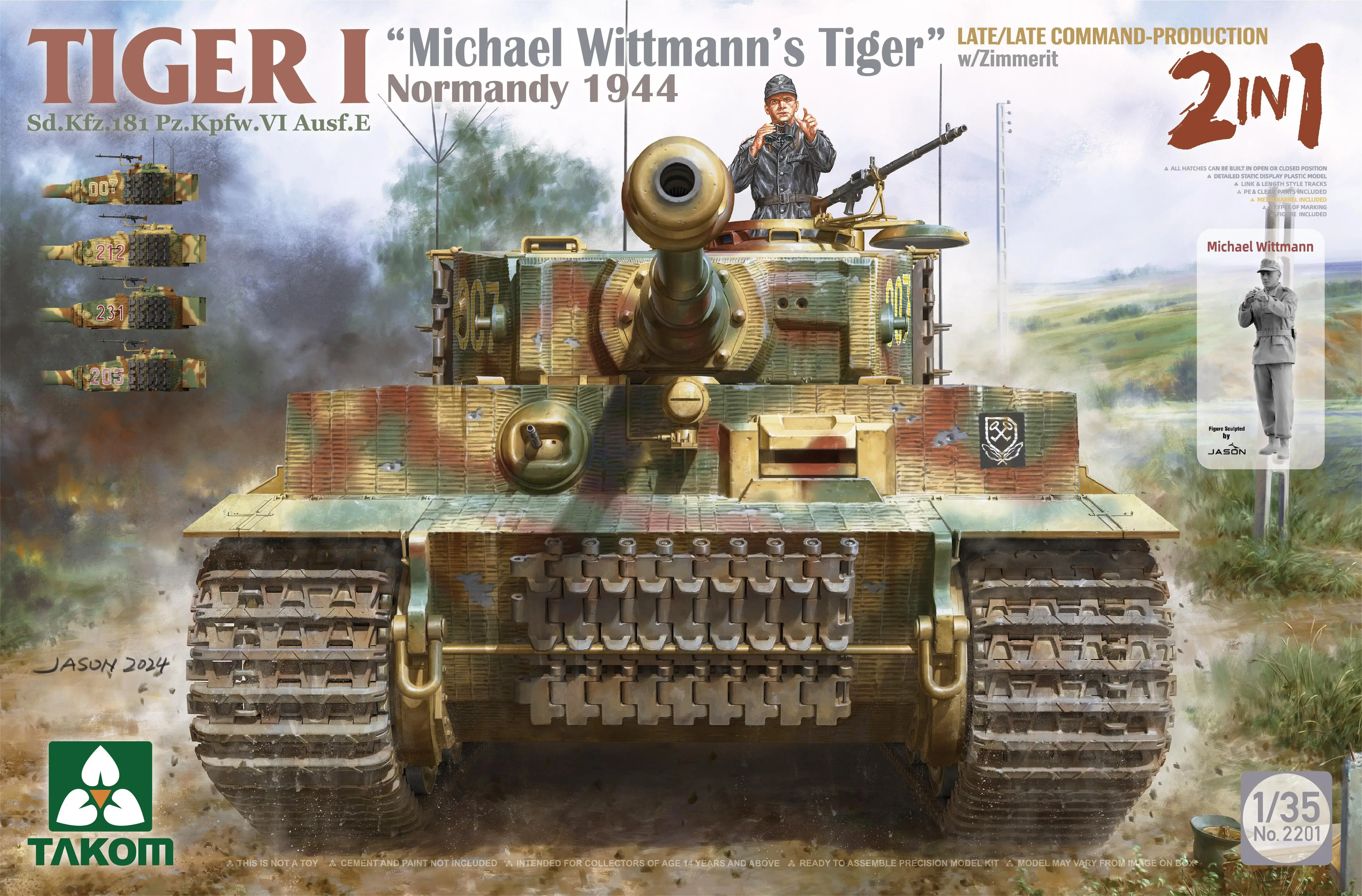 

TAKOM 2201 1/35 Late Command-Production `Michael Wittmann`s Tiger` Normandy 1944