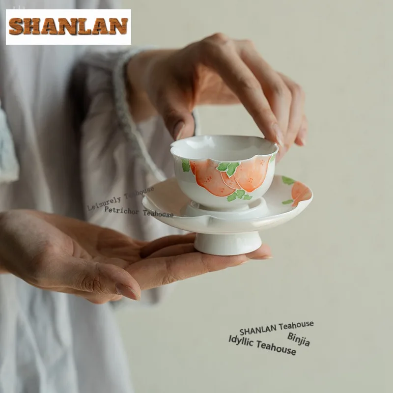 tasse-a-the-peche-peinte-a-la-main-bol-a-the-elegant-ensemble-de-tasses-a-the-tasse-personnelle-de-degustation-du-the-tasses-maitrises-chazhan-dessous-de-verre-pour-pied-haut-cadeau-artisanal