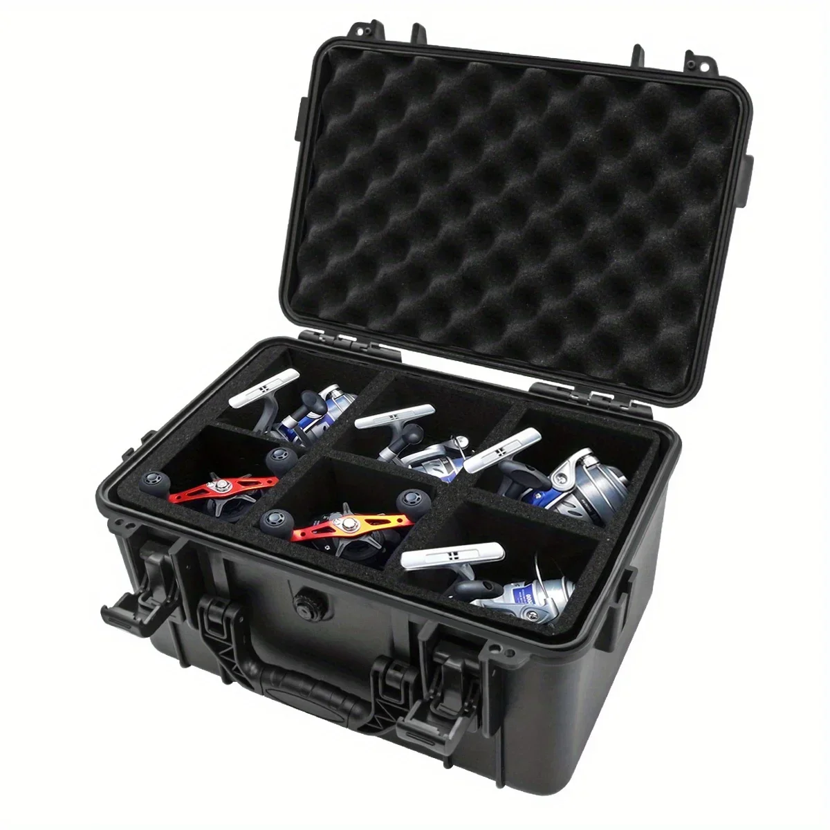 1 cassetta degli attrezzi portatile con inserto in spugna pretagliata, cassetta degli attrezzi con protezione rigida resistente agli urti e all'usura