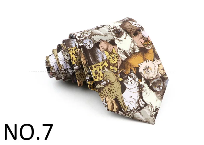 Einzigartiges Design für Herren, weiche Seidenkrawatten, Hausgesicht, Blumenansicht, Muster, Zeichnungsstil, braun-weiße Krawatte für Party, Hochzeit, Neuheitsgeschenk – Detail 7