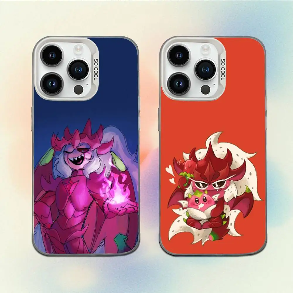 

Cartoon Pitaya Phone Case For iPhone 16,15,14,13,12,11,Mini,Pro,E,MAX White Candy Matte Shockproof Cover