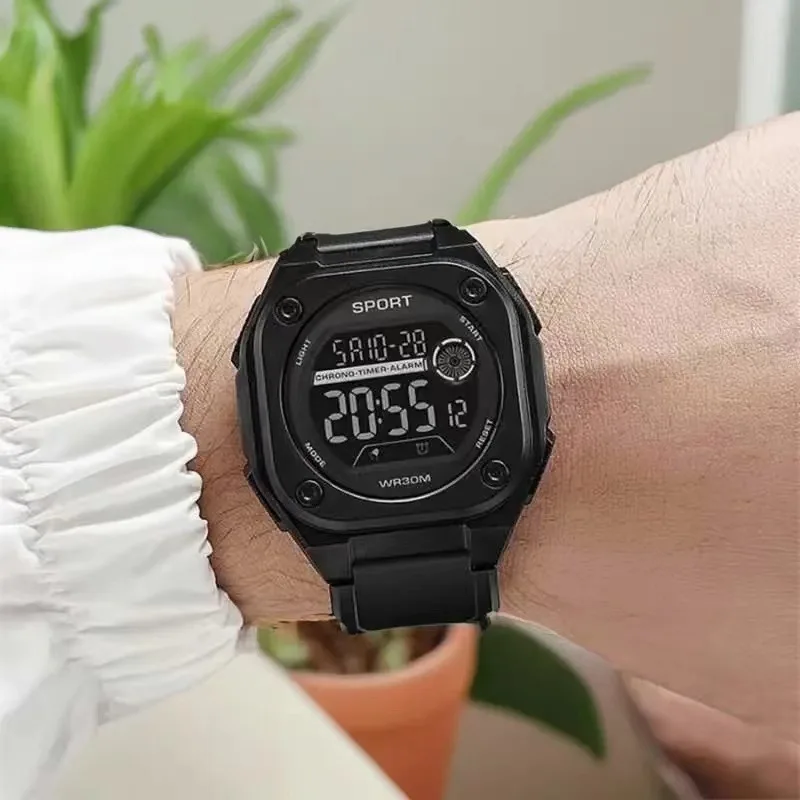 Youth electronic watch multifunctional men's night light watch outdoor sports electronic watch