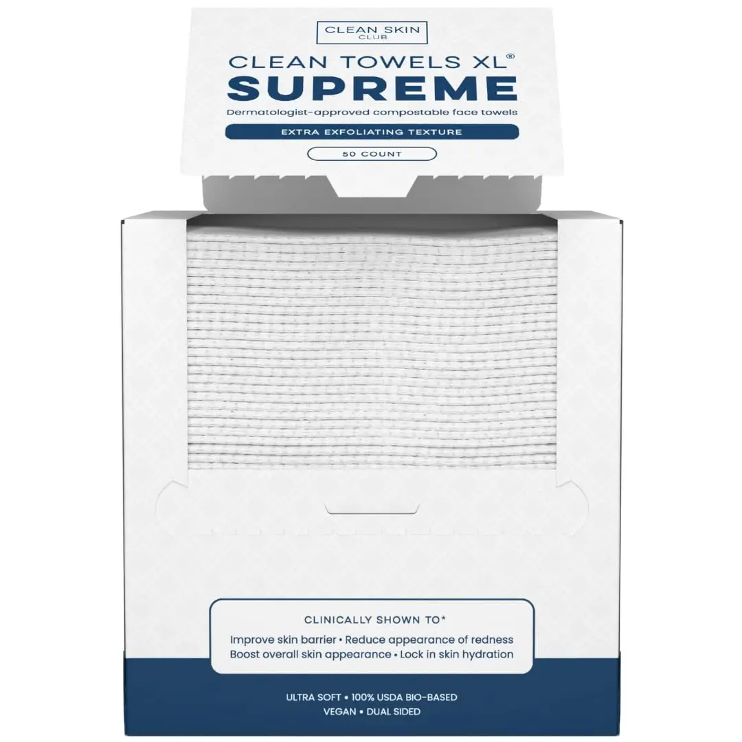 

Одноразовые полотенца для лица XL Supreme, упаковка 50 штук - ультраабсорбирующие, мягкие и одобренные дерматологами для более чистой кожи