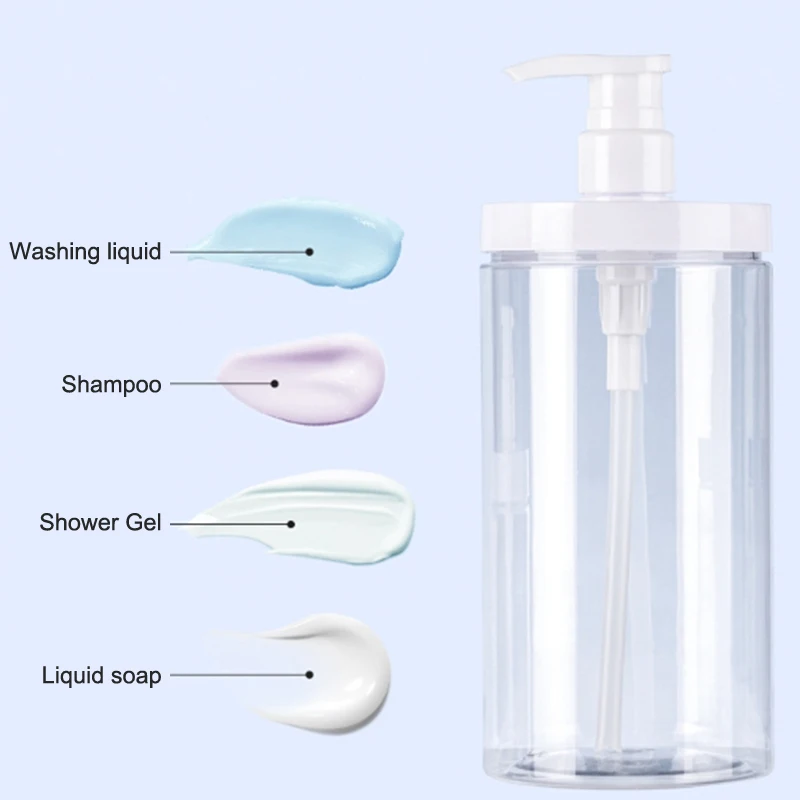 300-1000ml Soap Dispenser Bottle Shampoo Shower Gel Bottle Refilable Wide Mouth Lotion Hand Sanitizer Bottle Bathroom Container