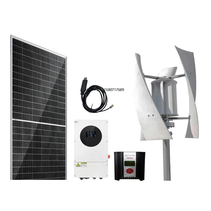 Small 3000 watt wind power complete wind vertical and solar turbine system energy products solar power