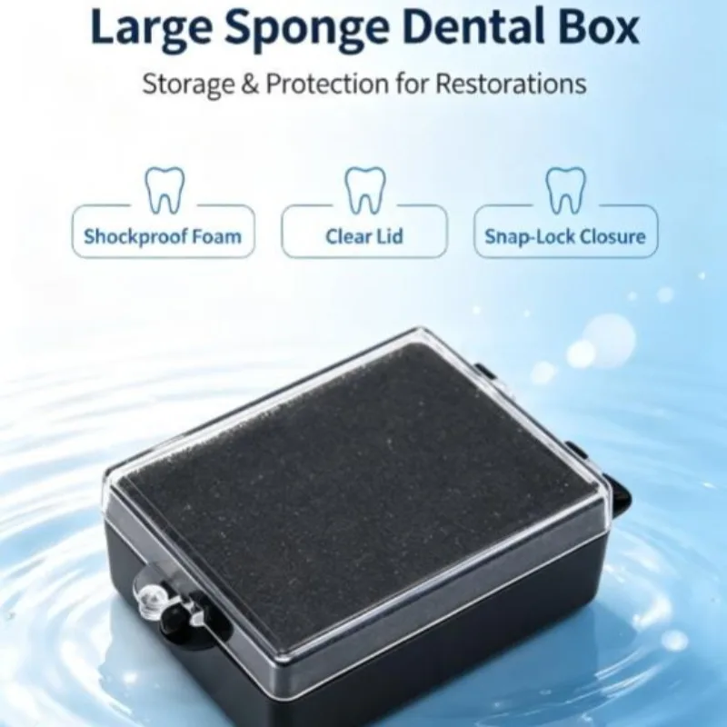 10 Pcs Denture Box with Foam Inner Cushion To Protect Crown Implant Storage Box Tools Denture Crown Storage Box Dental Lab Tools