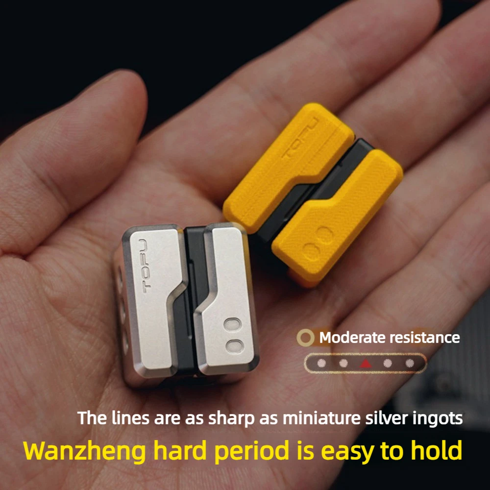 (Pre-sale) NAYICI TOFU Stainless Steel Mechanical Magnetic Twist Block Fingertip Push Card Decompression Toy