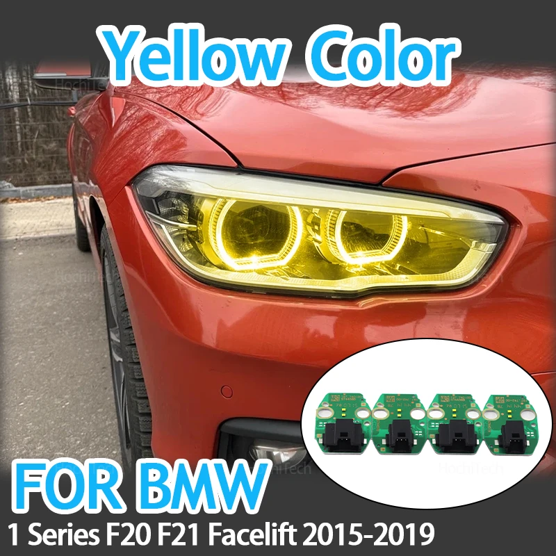 

Желтый светодиодный фар 63117428425 Вставка DRL дневных ходовых огней Angel Eyes для BMW 1 серии F20 F21 Facelift 2015-2019
