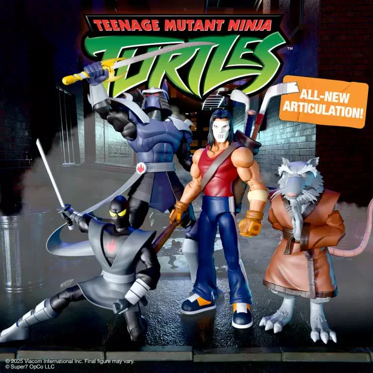 

New Super7 Teenage Mutant Ninja Turtles Tmnt Wave 13 Action Figures Casey Jones Shredder Splinter Articulated Collections