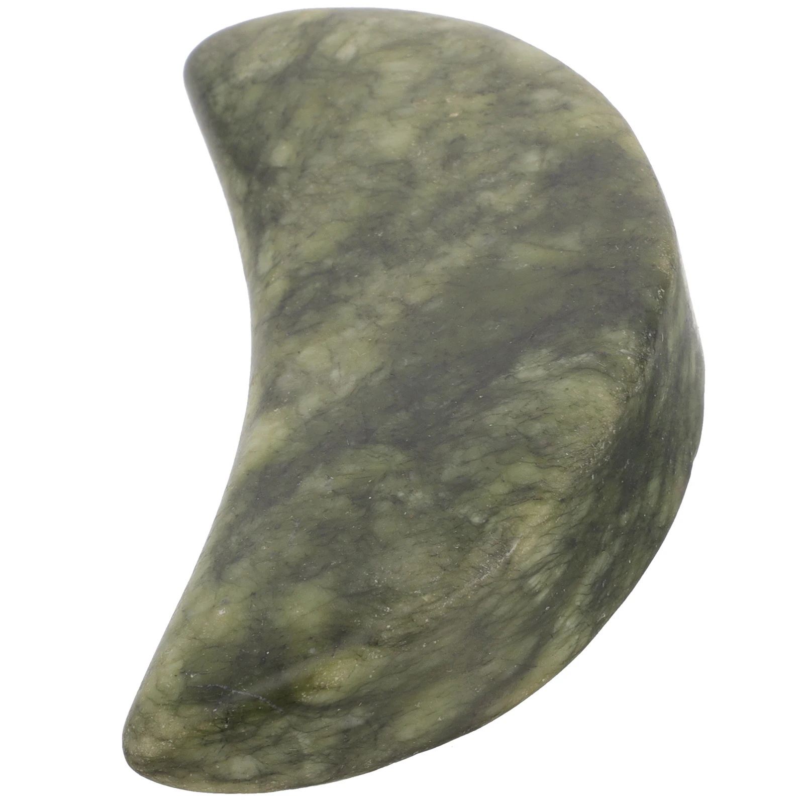 

Natural Olive Jade Massage Stone Hand Carved Smooth Portable Stress Relief Roller Tool For Face Body Therapy Gift