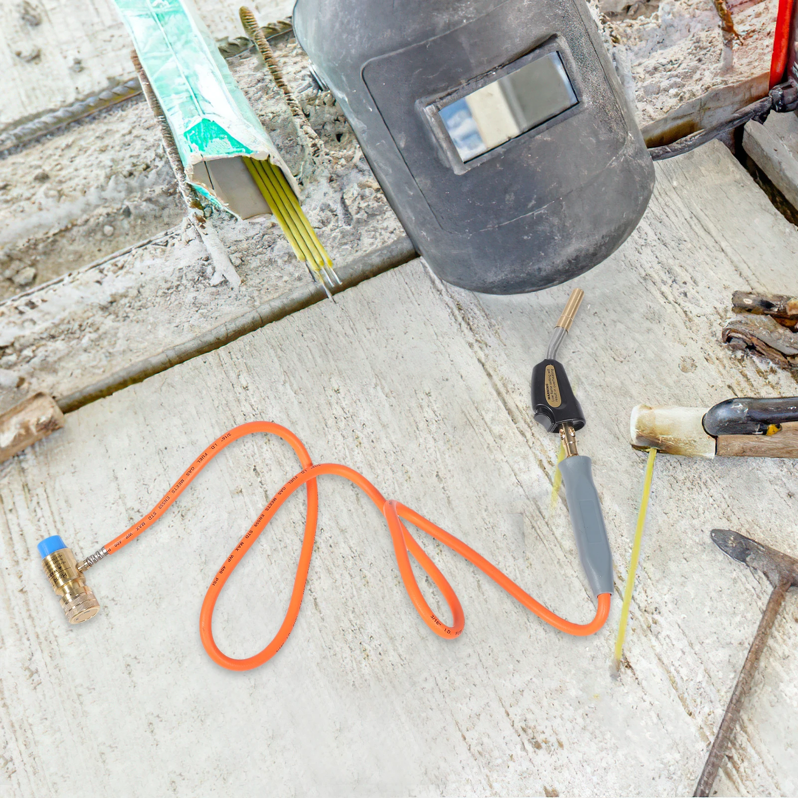 

Propane Torch Welding Gun Heavy Duty Copper Rubber Aluminum Steel Flame Control Valve Weed Burner Tank Heating Soldering