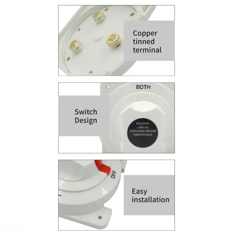 G7NA Professional Marine Battery Switches 300A 3 Position Operation Plastic Brass Iron Marine Electrical Part For Vessel