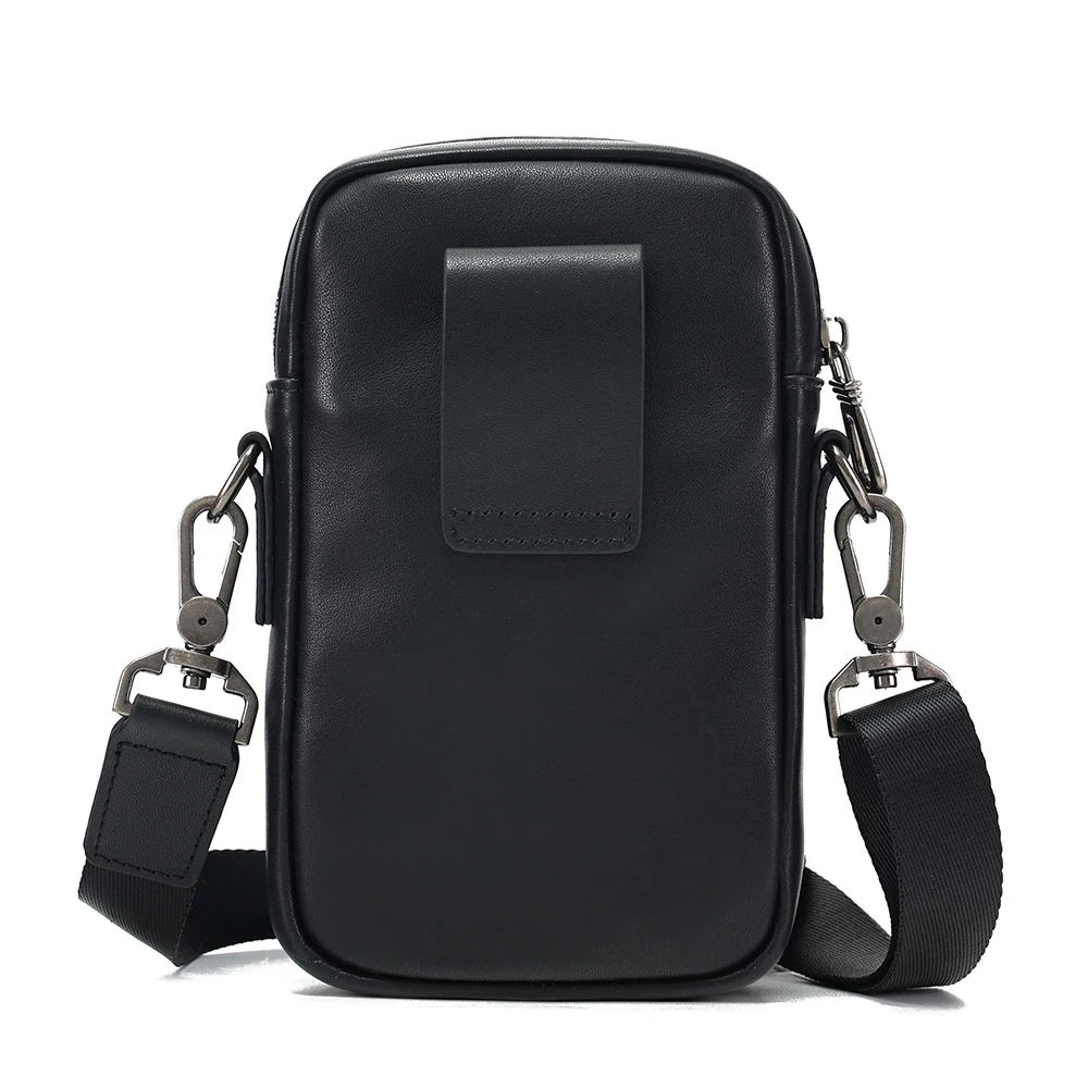 Koeienhuid Forens Crossbody Enkele Schoudertas Multifunctionele Heuptas Echt Lederen Mode Crossbody Tas Heren Tas