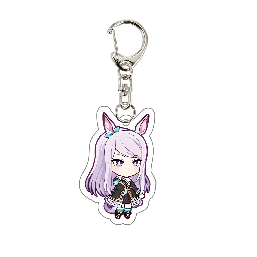 6CM Anime Pretty Derby Keychain Stand Model Ornament Accessories Goods Christmas Gifts