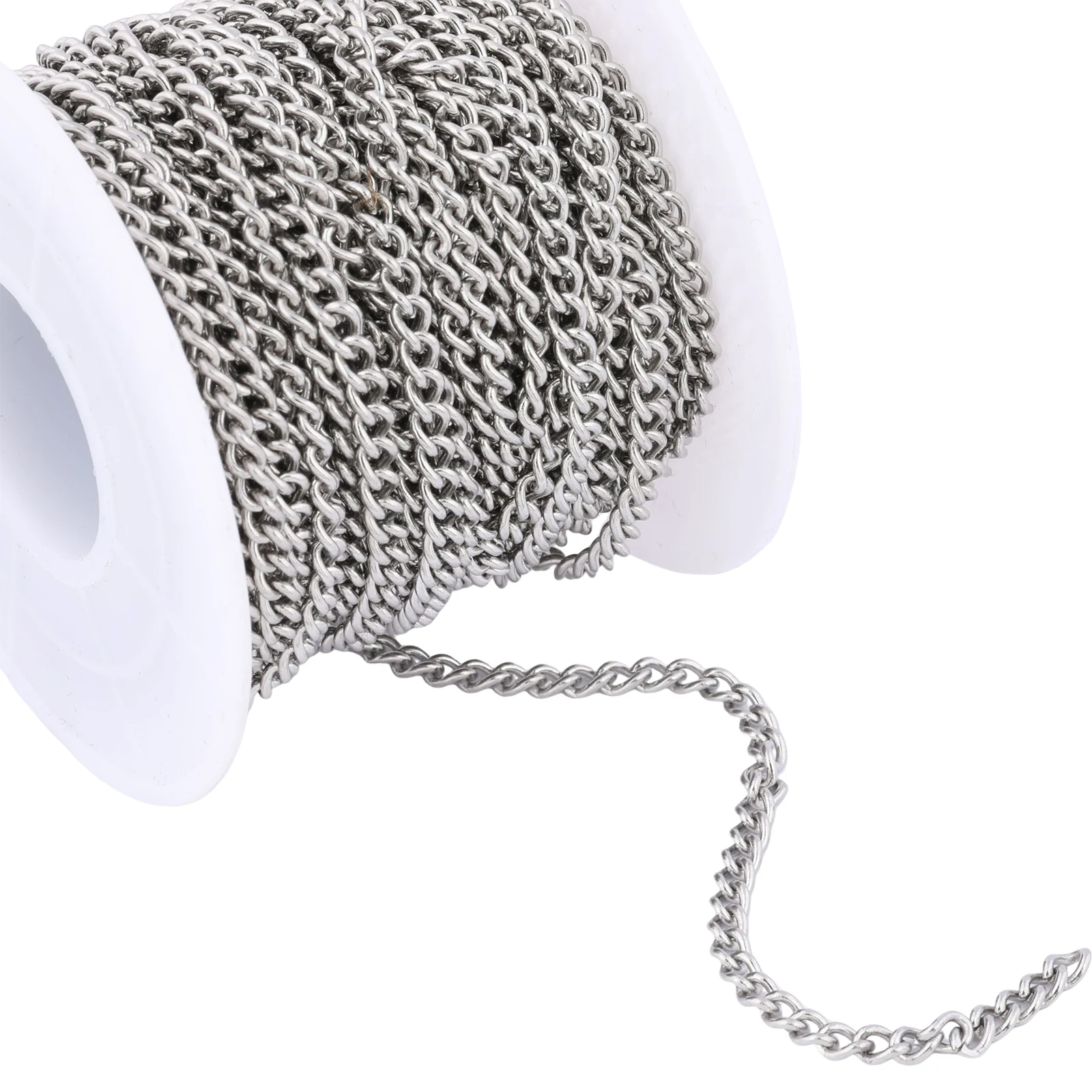 

10meters/roll stainless steel 3mm wide link chains for jewelry making diy pendant necklace accessories