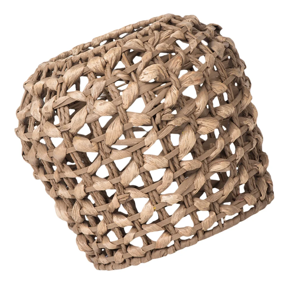 

Woven Lampshade Hyacinth Handcrafted Iron Frame Rustic Farmhouse Pendant Light Cover For Living Room Bedroom Hotel