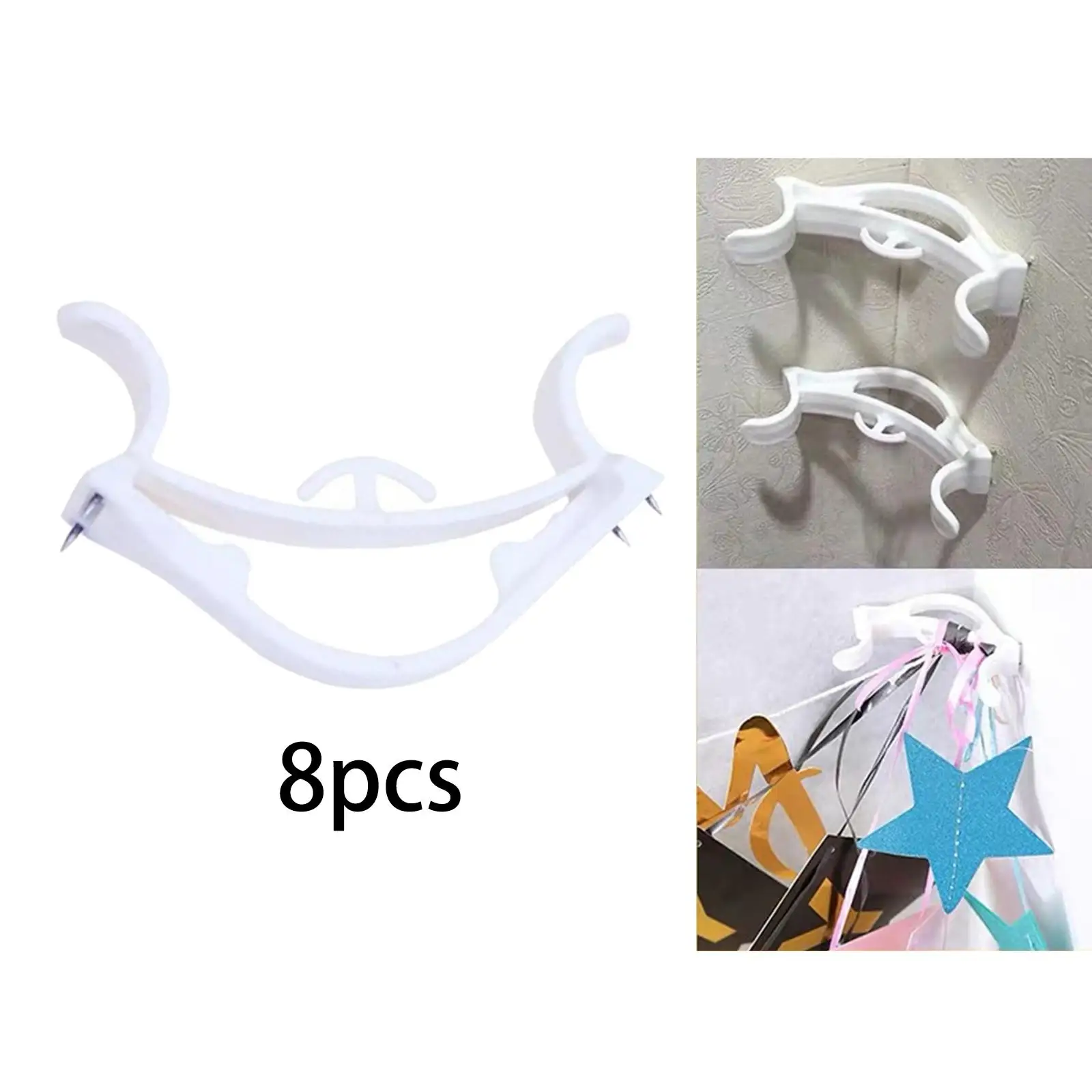 8pcs Corner Hook Banner Hanging Accessories Balloons Garland Bunting Ceiling Wall Accessories