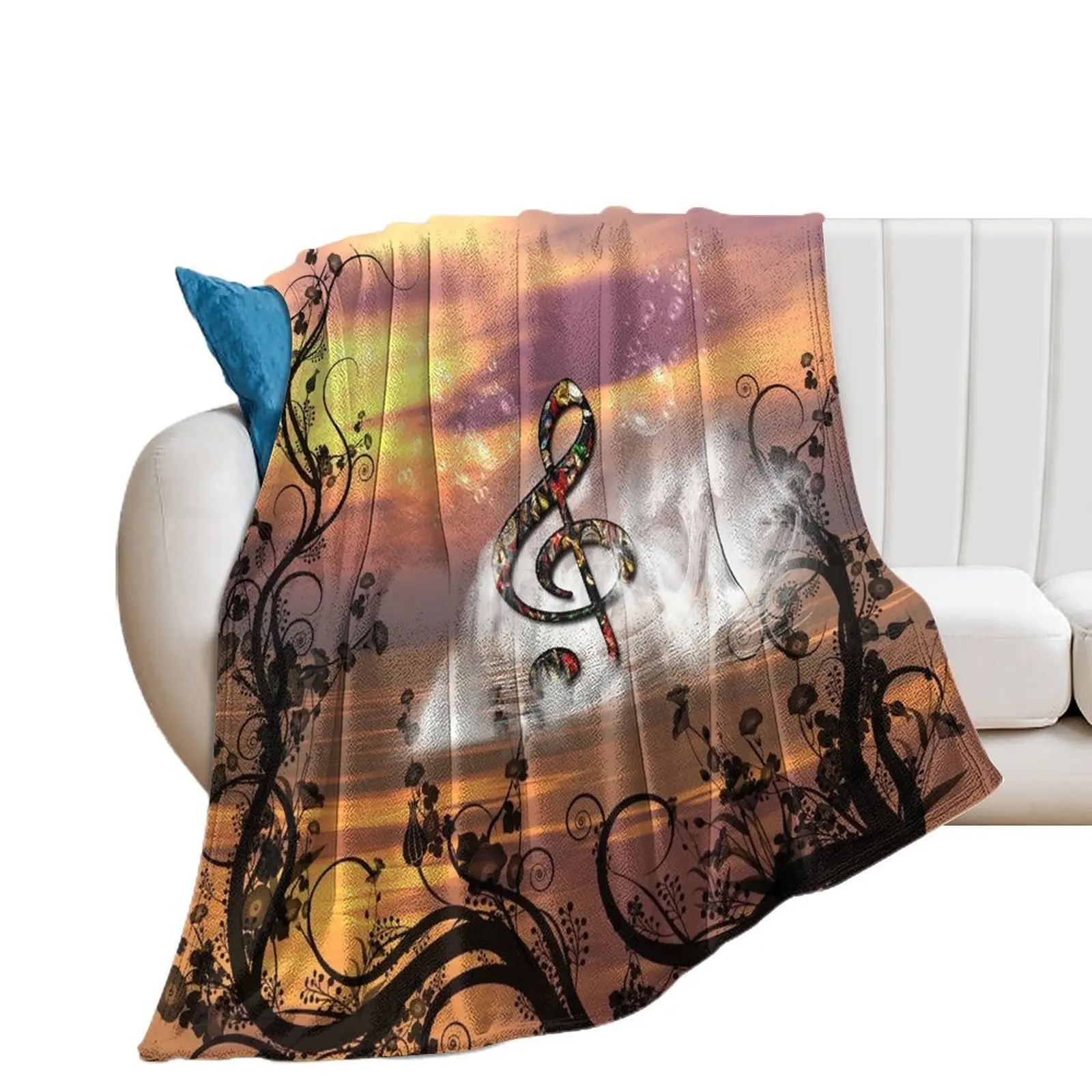 Decorative clef Throw Blanket Travel Luxury Thicken Soft Plush Plaid Plaid on the sofa Blankets