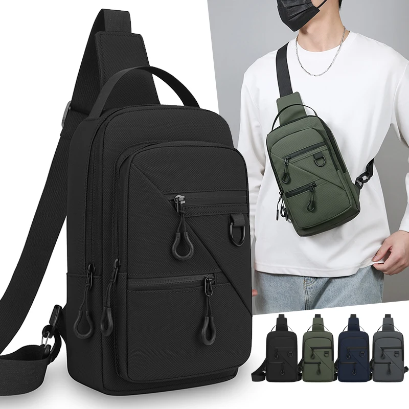 

New Fashion Men's Waist Packs Chest Bag Soft Waterproof PU Men's Shoulder Bag Fashion Casual Men's Crossbody Bags For Men Bolsos