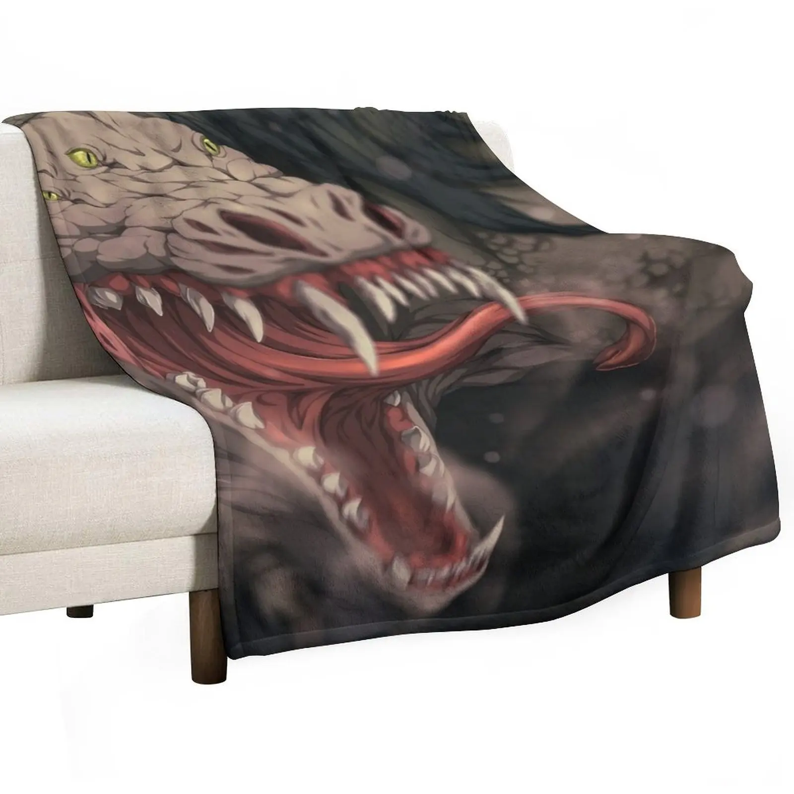 

SCP-682 Throw Blanket Soft Big Luxury Throw Single Flannel Fabric Blankets