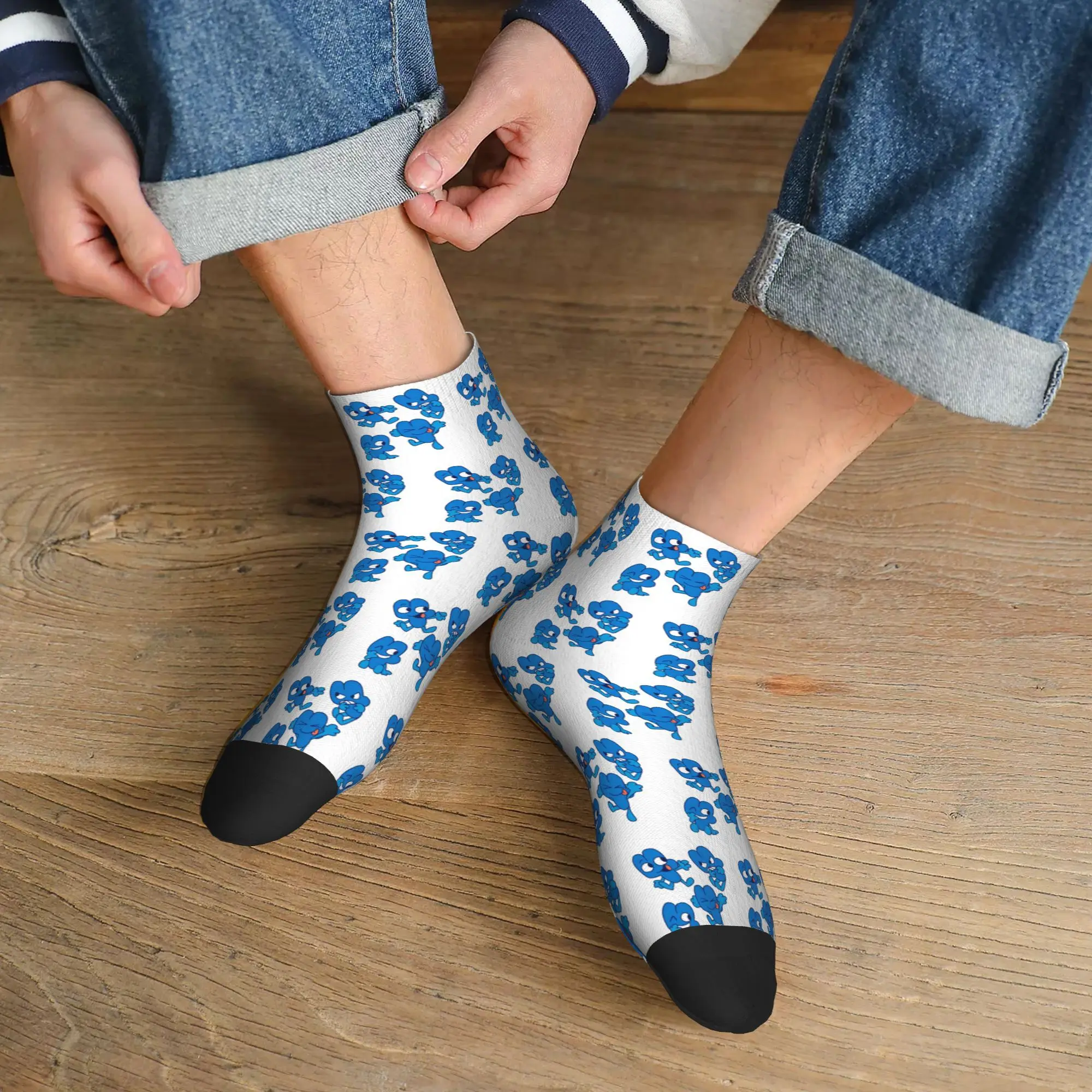 

All Seasons BFDI Four BFB Socks Harajuku Sweat Absorbing Sport Middle Tube Socks Soft Hip Hop Stockings for Men Women Christmas