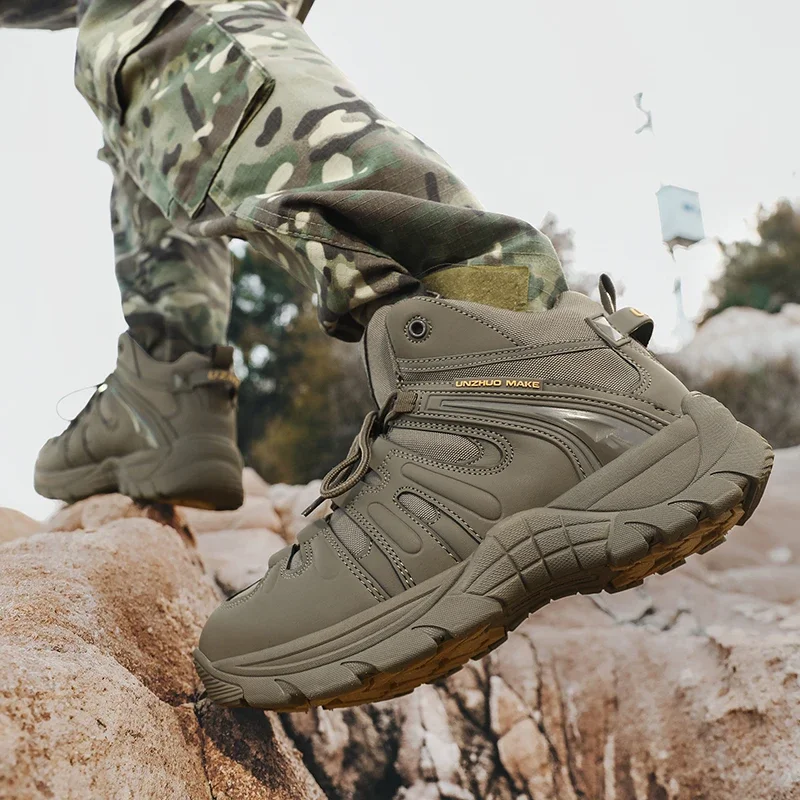 

Походная обувь, мужские дышащие противоскользящие легкие удобные ботинки из искусственной кожи, мужская износостойкая спортивная повседневная обувь на открытом воздухе