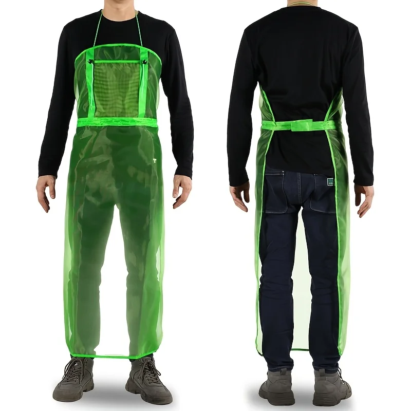 

1pc Breathable Mesh Apron with Pockets Unisex Full Coverage Work Apron Outdoor Safety Apron for Garden Lawn Care Work