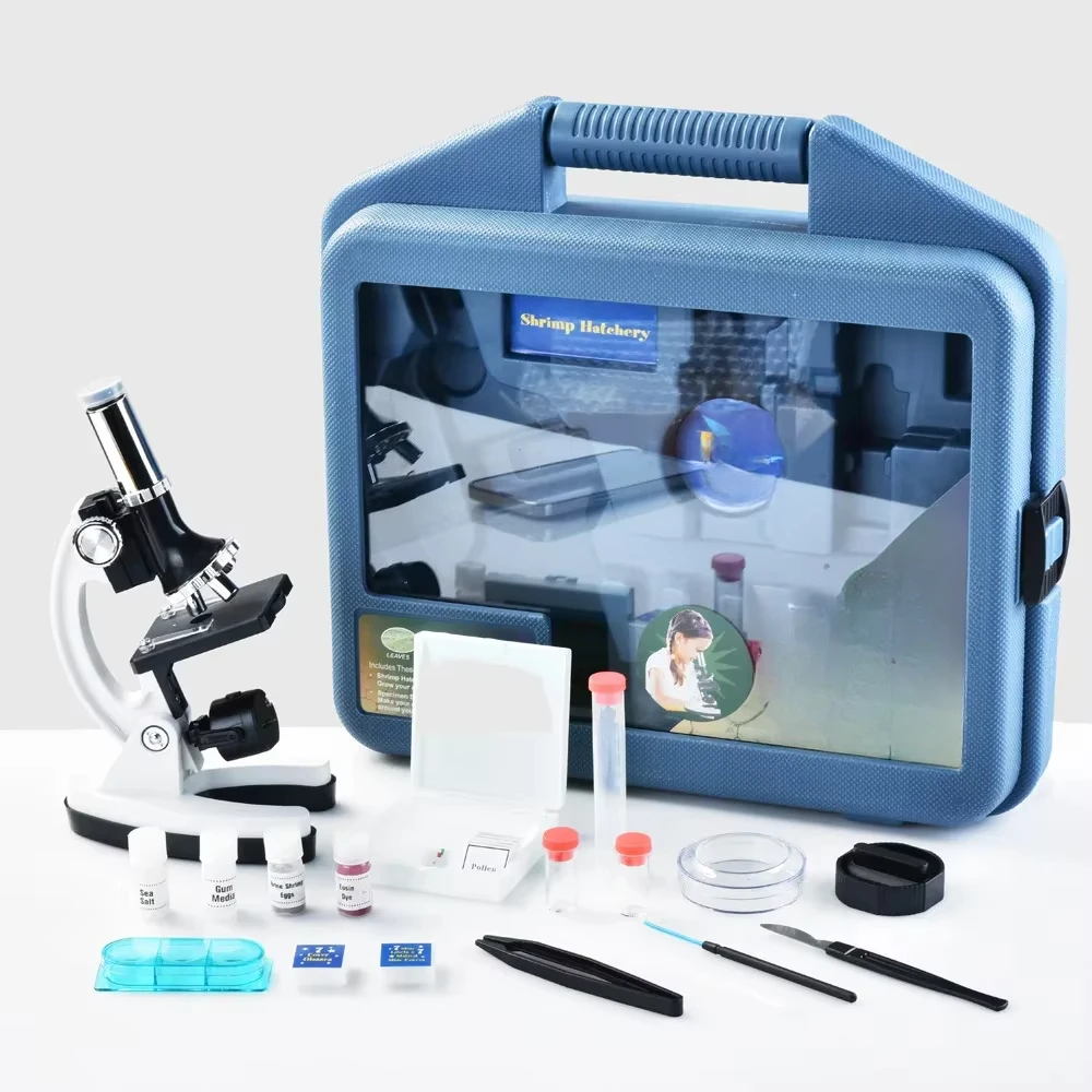 

1200x microscope for biological testing of primary and secondary school students, complete set of toy science experiment set