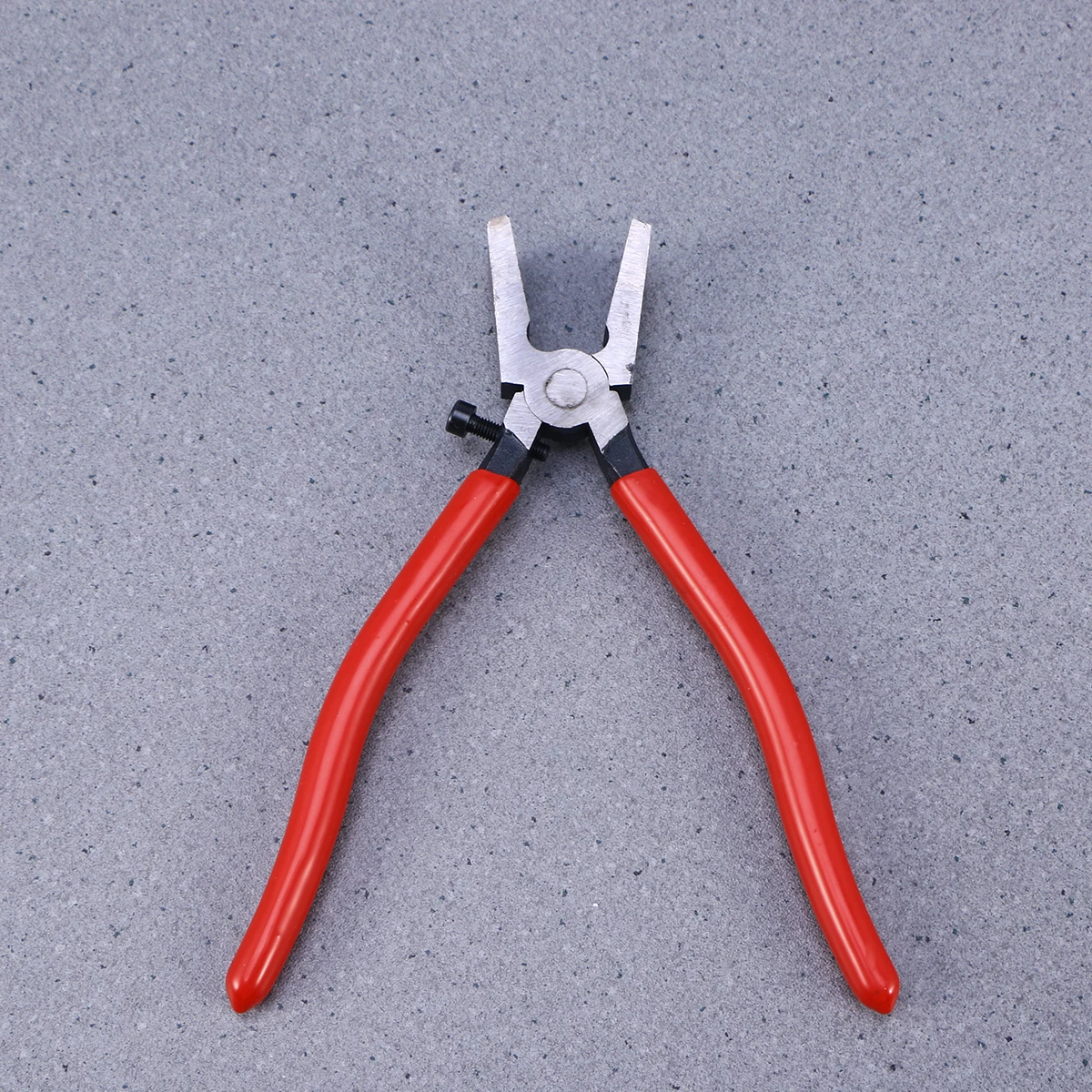 

200mm Flat Nose Pliers Glass Trimming Key Fob Adjustable Screw Pressure Silicone Handle Metal Cutter Key Fob Pliers