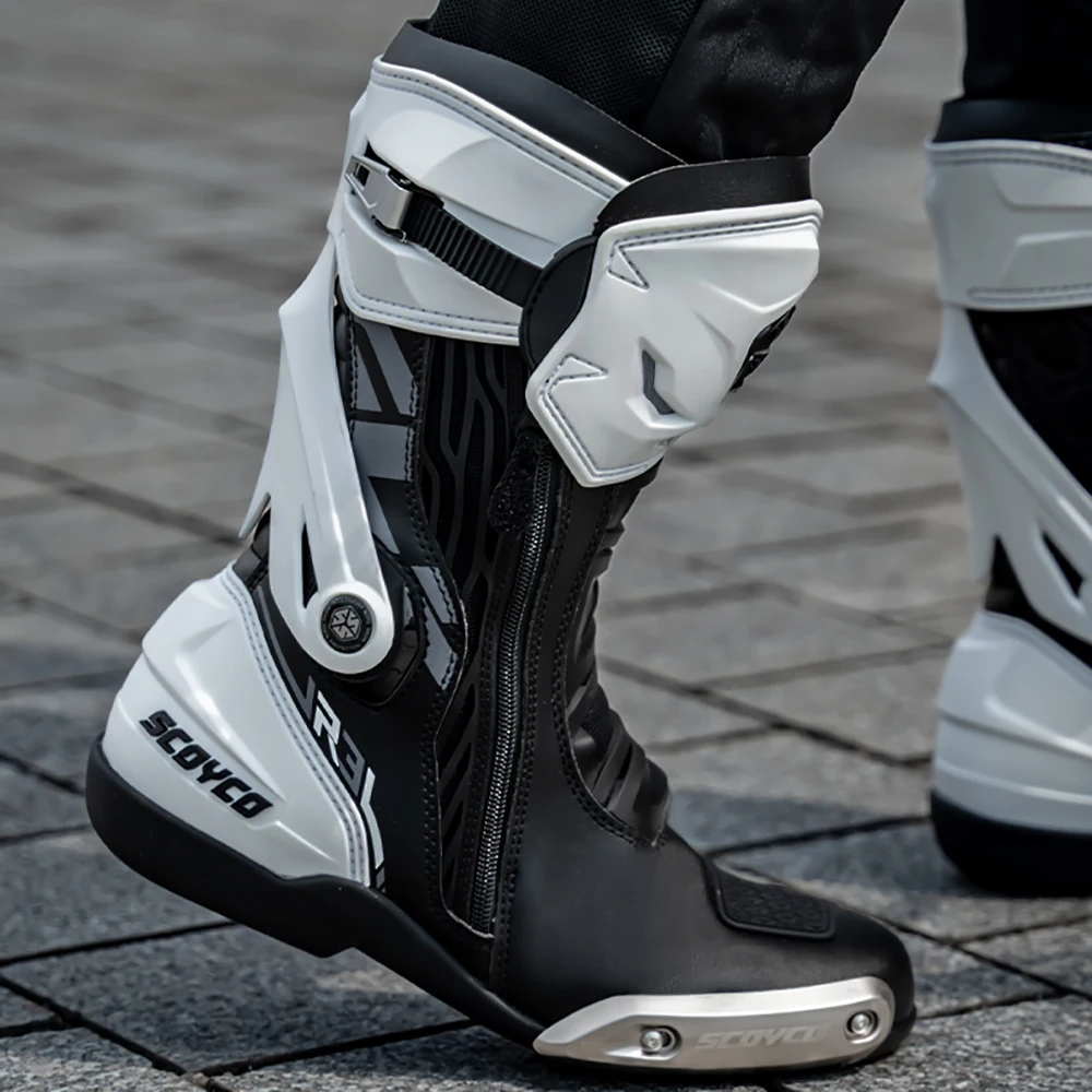 

Motorcycle Boots Waterproof Non-slip All Seasons Motorbike Off-road Boots Motocross Riding Shoes Wear-Resistant CE Certification