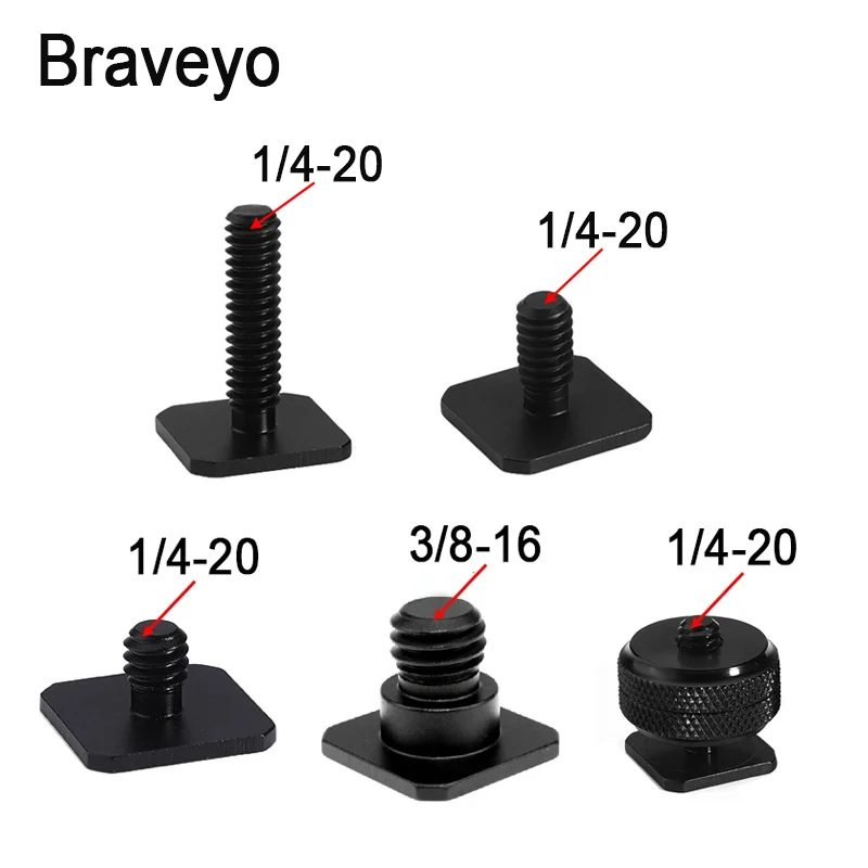 Camera Cold Shoe Seat Conversion Screw 1/4 3/8 inch DSLR Ballhead Mount Adapter Photography Accessories