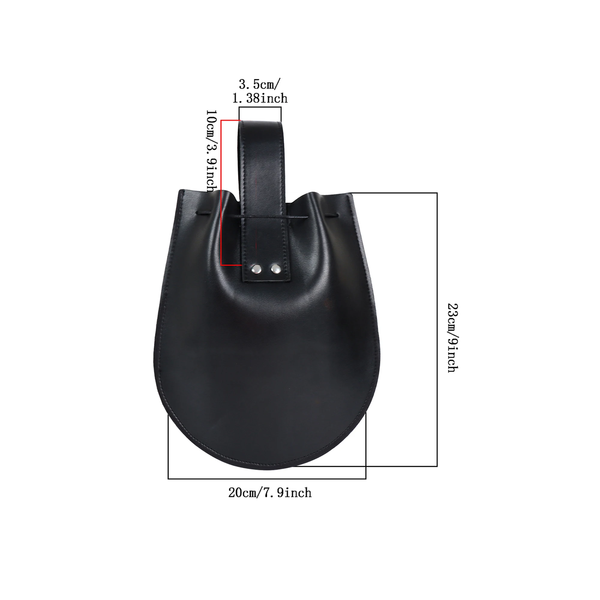 Fashion Medieval Fanny Pack Large Renaissance Clothing Accessory Leather Fanny Pack Halloween Cosplay Coin Bag