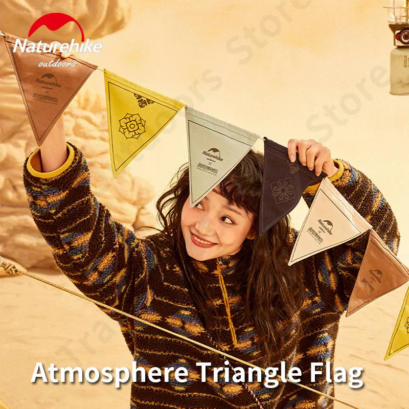 

Naturehike 22 Flags Ultralight 212g Atmosphere Triangle Flag Camping Outdoor Birthday Party Tent Decoration Canvas Pennant