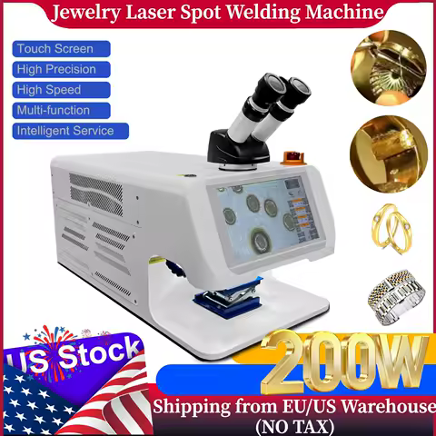 200W Watercooled Jewelry Laser Spot Welding Machine&amp; CCD 18X Magnification High Precision Gold/Silver Ring Jewelry Seamless Weld
