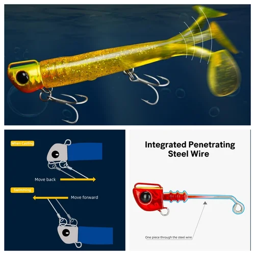 TSURINOYA-señuelo de pesca de fundición Ultra larga, gusano suave con cola en T, 110mm, 35g, para lubina, suelo, pesca en el mar, cebo suave con anzuelos