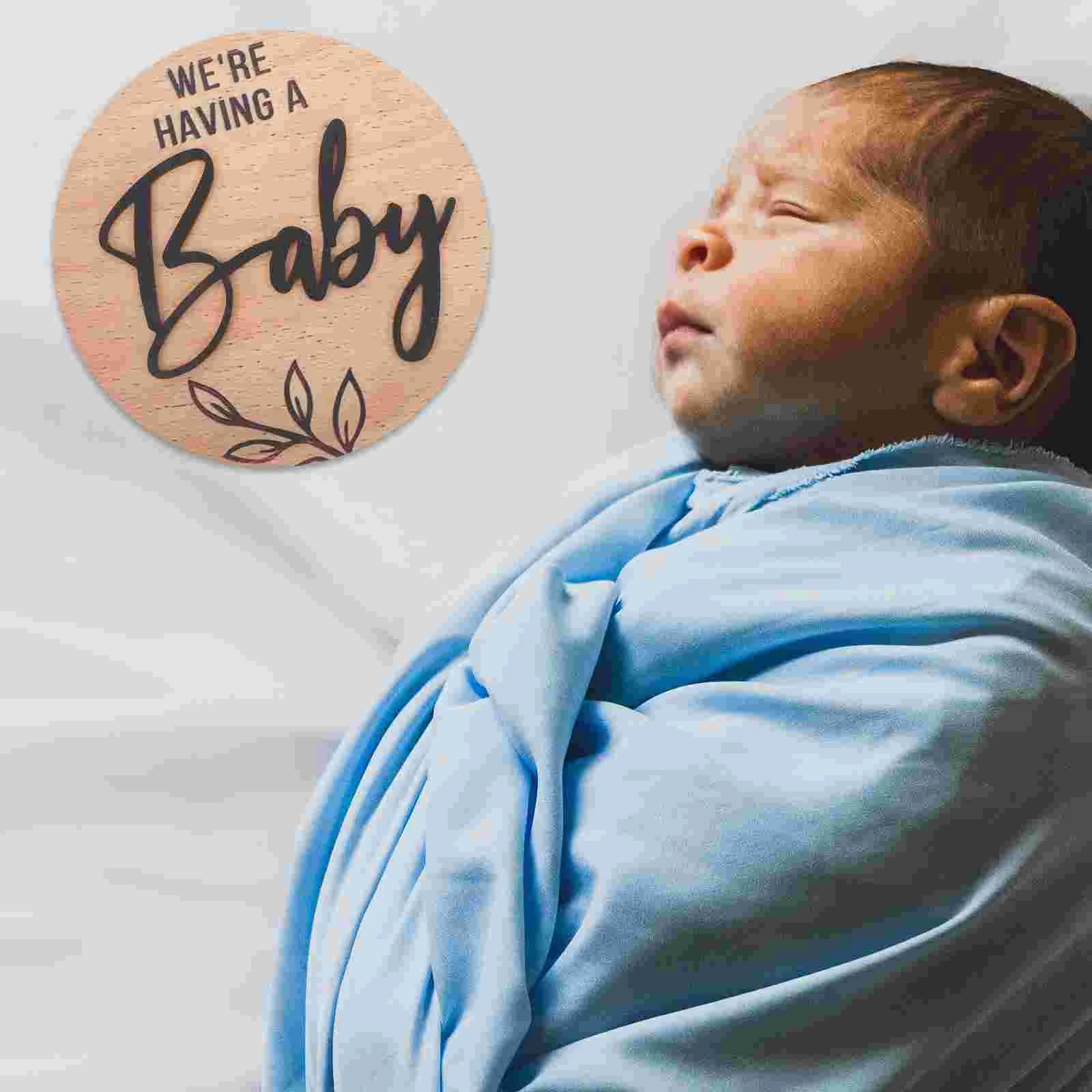 Baby Door Sign Decoration of The Lid Photo Ornaments Birth Announcements For Hospital Newborn