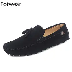 Tassel Loafers Men Casual Shoes Big Size 35-48 Suede Leather Driving Moccasins Slip on Office Lazy Shoes Wedding Party Men Shoes