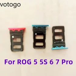 SIM Card Tray For Asus Rog Phone 2 3 5 5S 6 6D 7 8 9 10 Pro Ultimate 5G Sim SD Micro Card Pin Holder Adapter Repair Parts