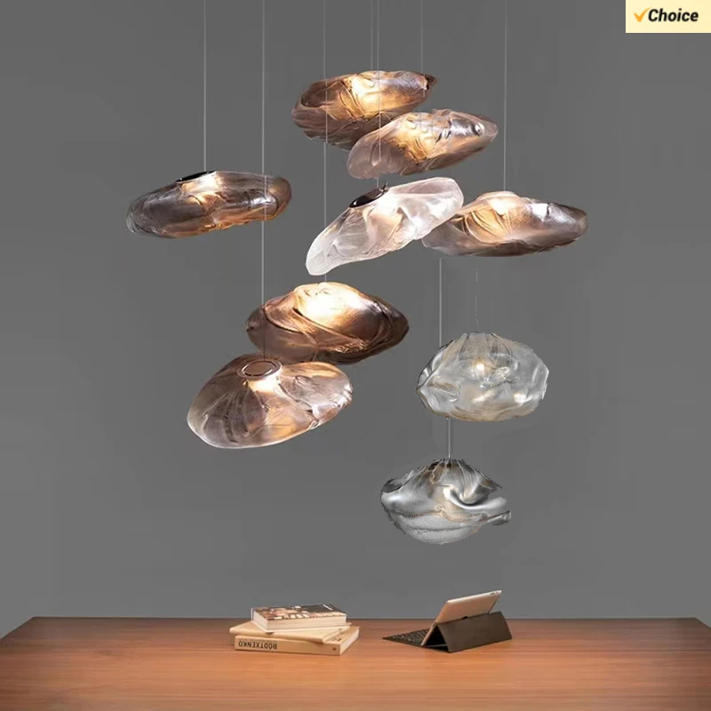 cloud design glass pendant light nordic hanging lamp for living room dining room restaurant loft stairwell chandelier indoor lighting 01