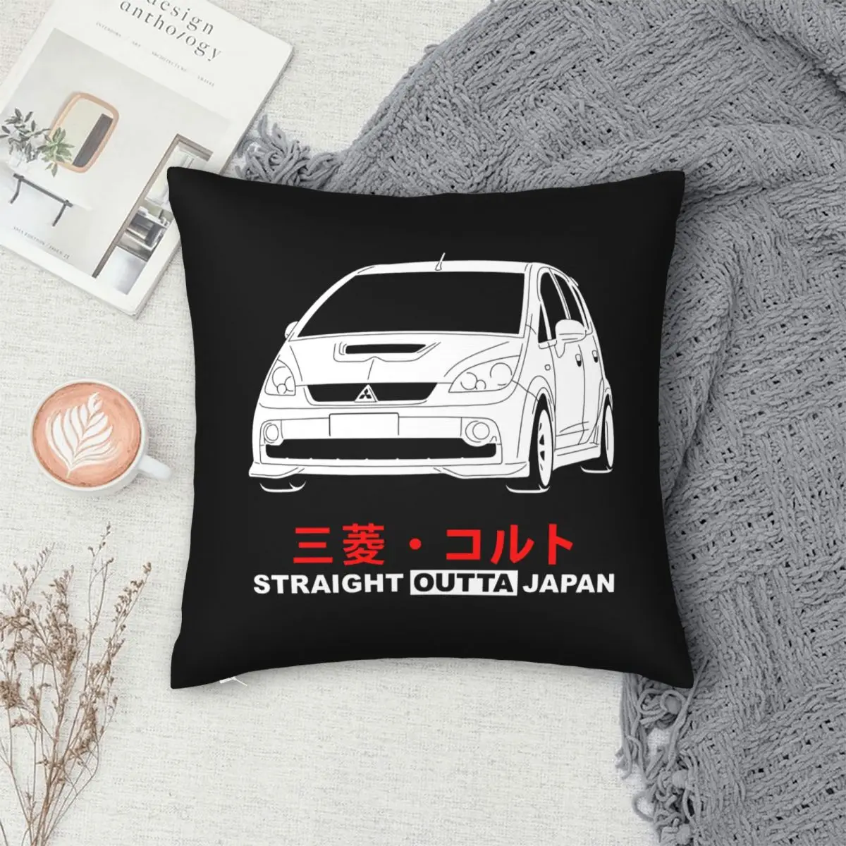 Square Mitsubishi Colt Ralliart Version-R Z27Ag Throw Pillow Cover Pillowcase Washable Decorative Cushion Cover