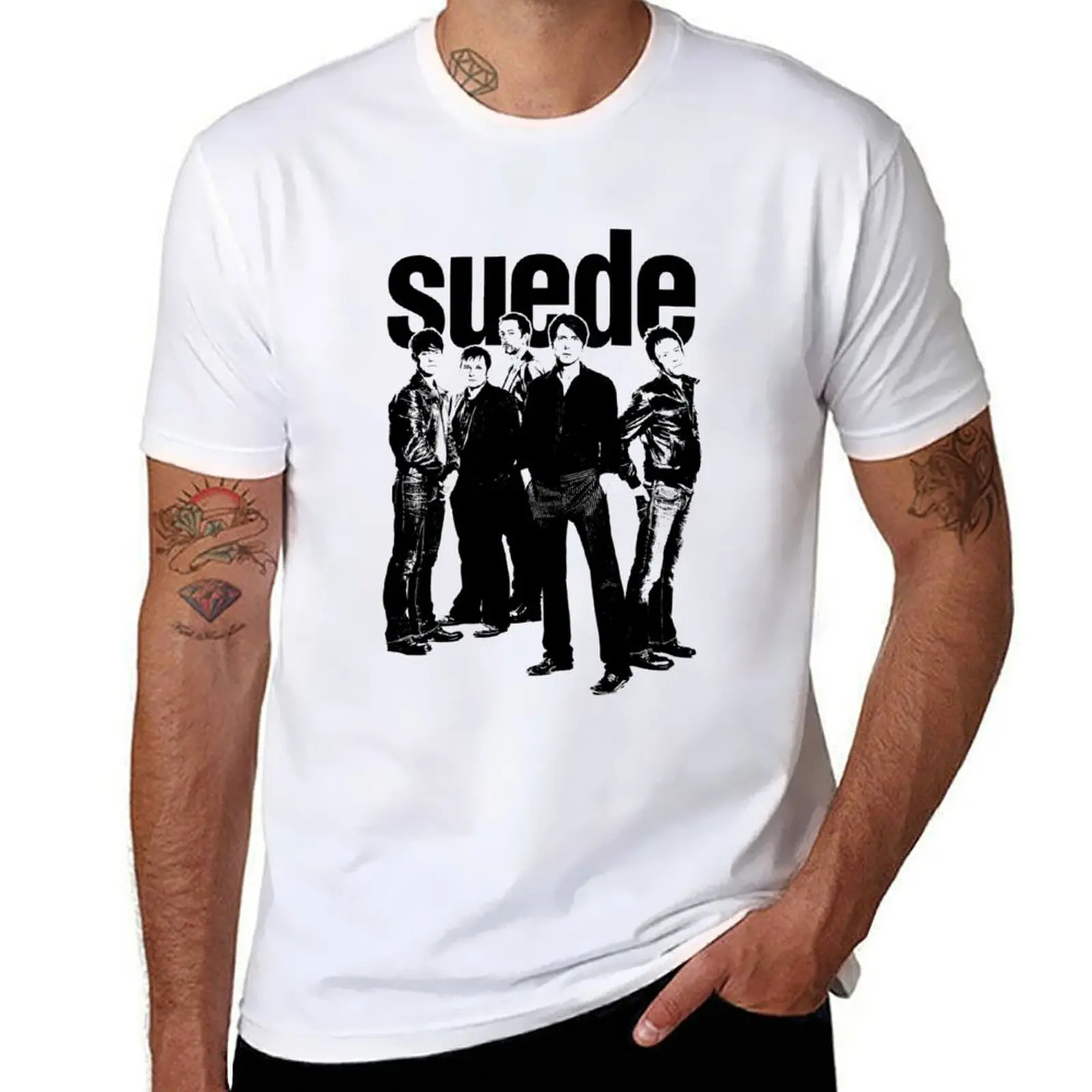 

Suede Band T-Shirt Comfortable Daily Wear Tee