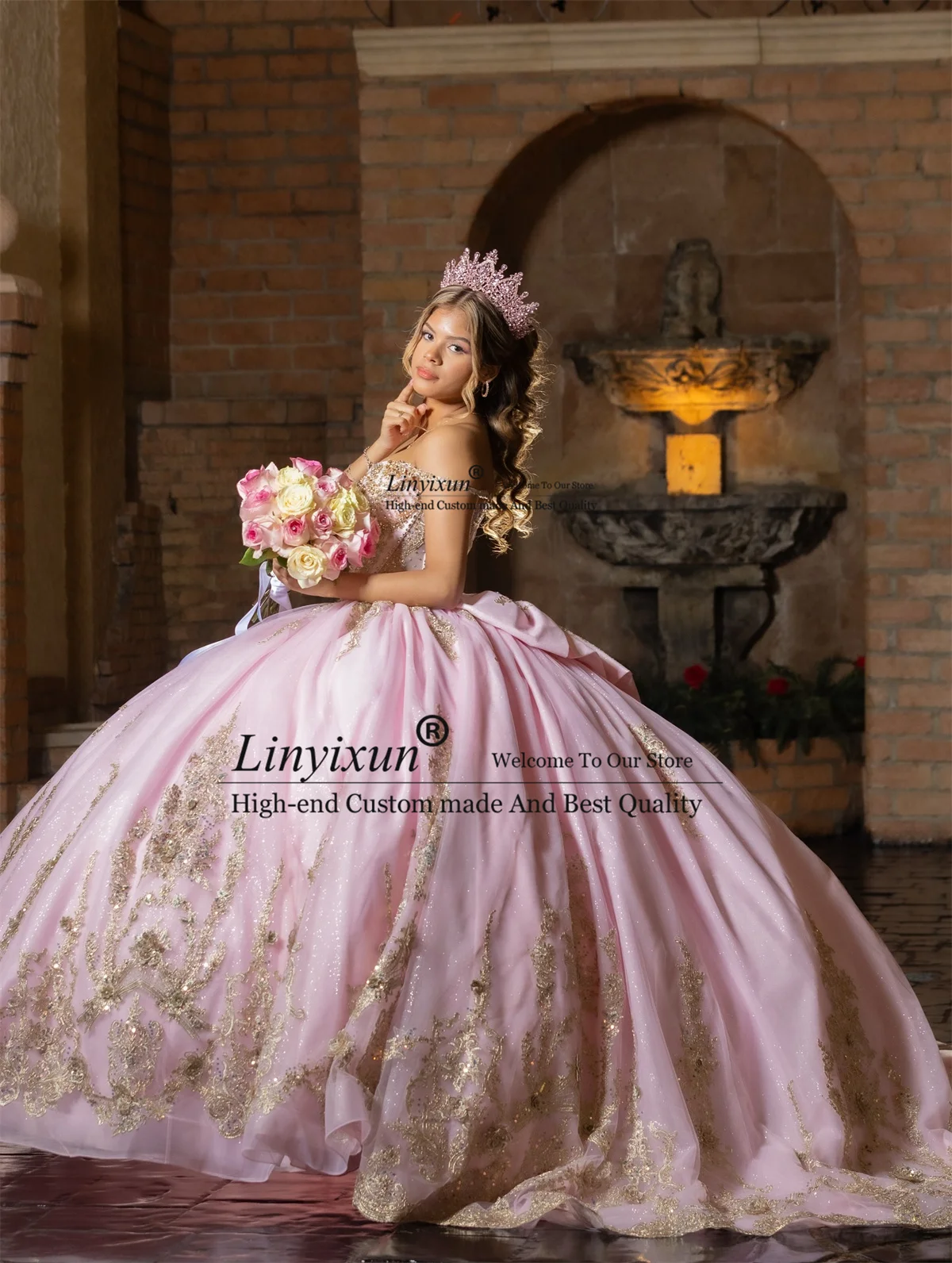 فساتين Quinceanera المكسيكية ثلاثية الأبعاد مخصصة بدون أكتاف مشد حلو 16 ثوب الأميرة الكرة ثوب Vestidos de quinceanera