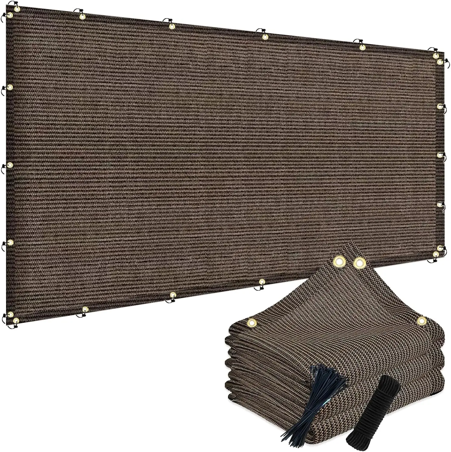 90% Sun Shade Cloth 10x30ft Pergola Cover with Grommets - Outdoor UV Block Screen for Patio Garden Backyard Deck Porch Mocha