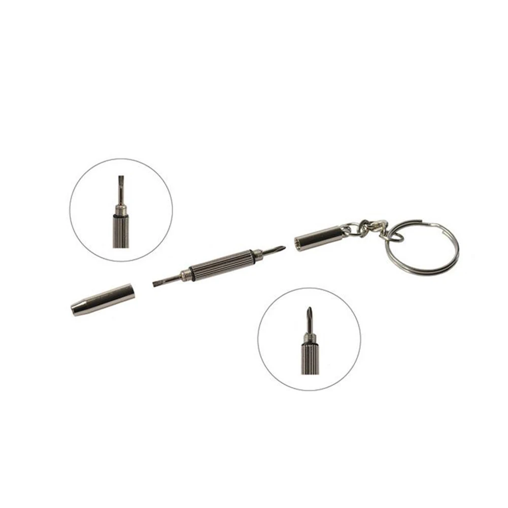 Mini 3in1 Screwdriver Glasses Phone Watch Screw Repair Tool Keyring Keychain For Repairing Glasses Rimless Glasses Frames Watch