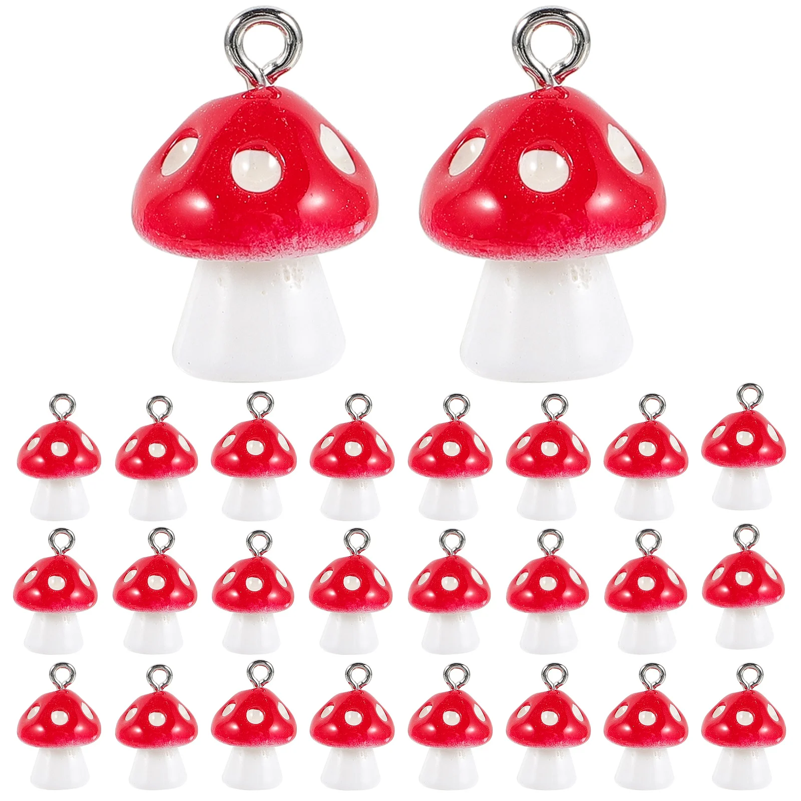 

30Pcs Resin Mushroom Pendants 12mm DIY Jewelry Making Charms Necklace Bracelet Earrings Fashion Accessories Mushroom Pendants